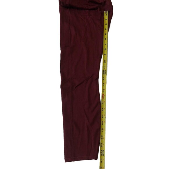 Fabletics Women's High Waisted Side Pockets 7/8 Leggings Wine Red Size Large NWT - Picture 6 of 13